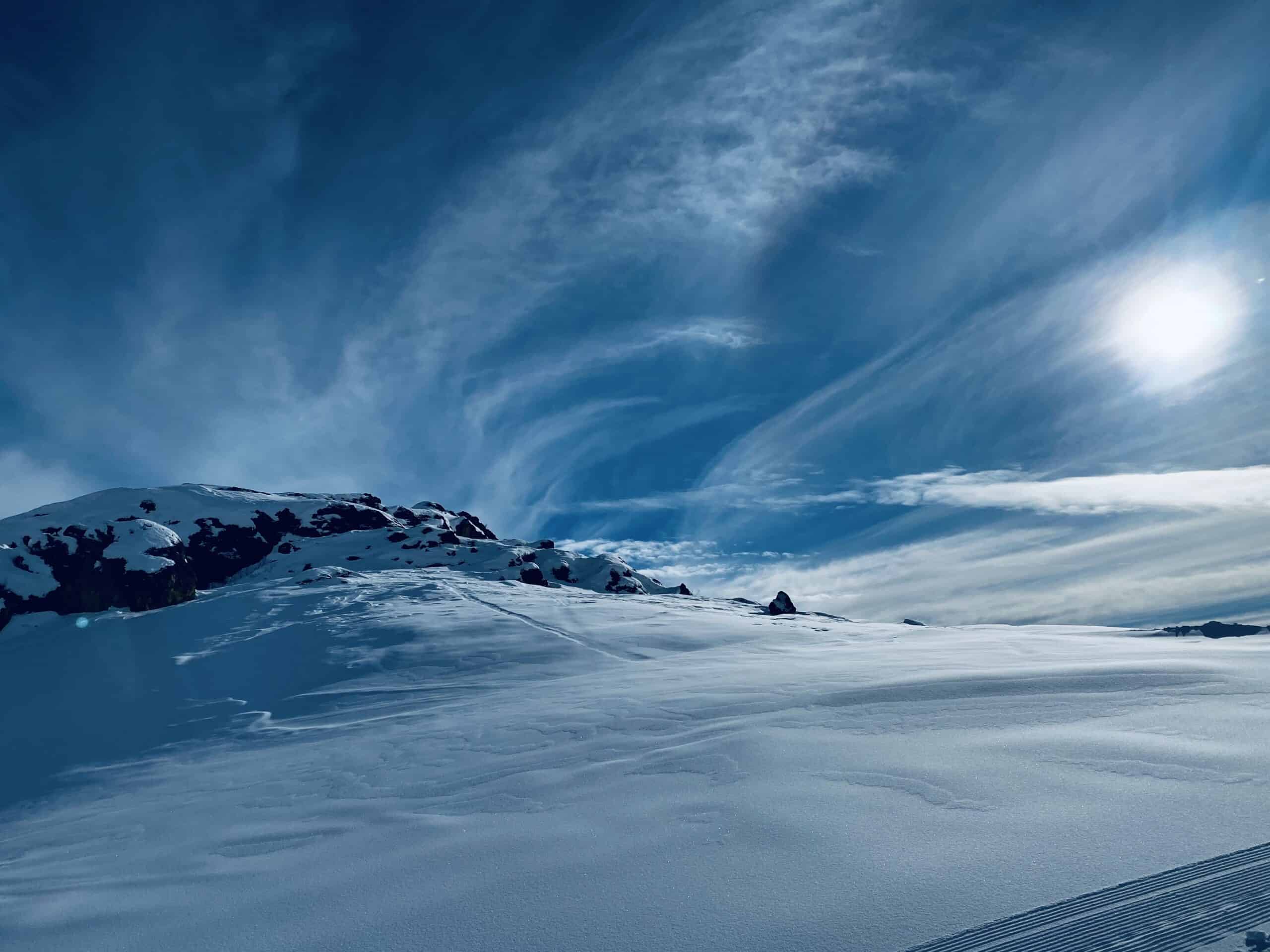 Winter skiing at Sun Valley Resort, Idaho — snow-covered slopes with blue sky