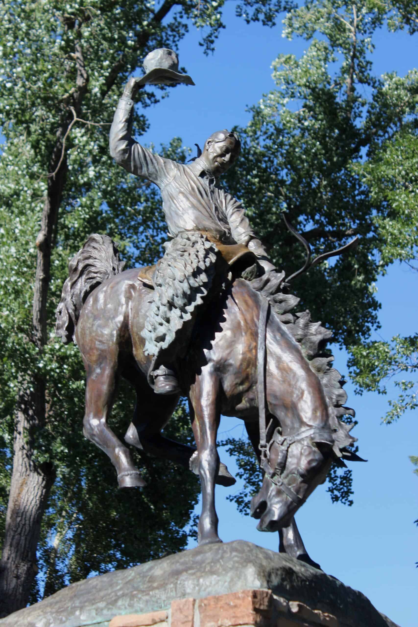 Jackson Hole town square cowboy statue