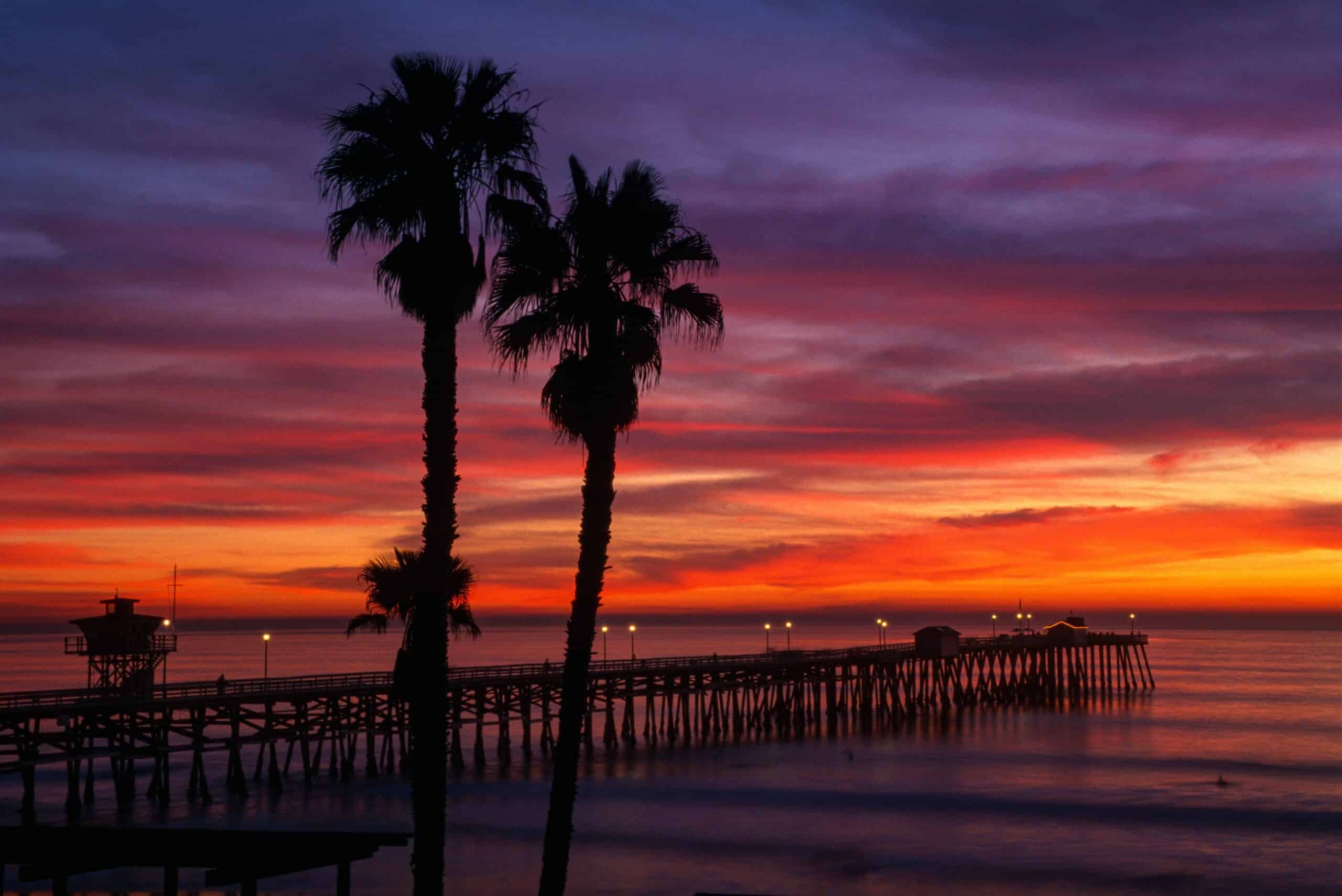 San Clemente beach at sunset